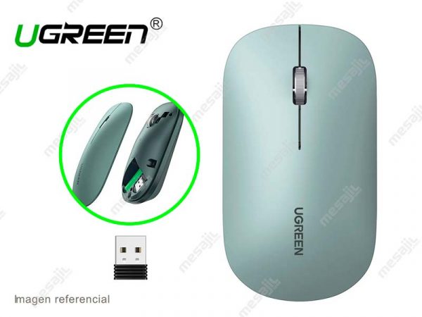 Mouse Ugreen Wireless Silencioso MU001 Verde