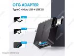 Adaptador UGREEN OTG USB-C/MICRO USB a USB 3.0 (30453)