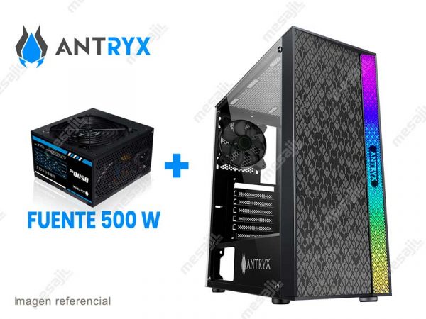 Case Antryx Xtreme NC-253 C/Cinta led + Fuente 500W