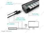 HUB 10 PORTS iDock USB3.0 (IDK-1000) Negro