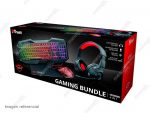 Combo Gaming Trust Teclado + Mouse + Audifono + Mouse Pad GXT Gaming Bundle 1180RW 4 en 1