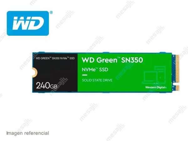 Unidad de Estado Solido Interno M.2 2280 240GB Western Digital Green NVMe PCIe SSD SN350
