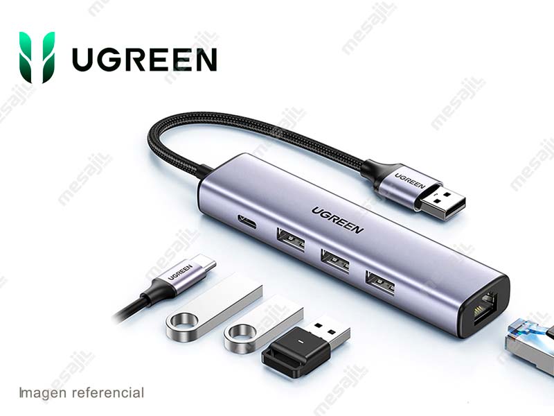 HUB USB TIPO C UGREEN 60600, 3.0, RJ-45