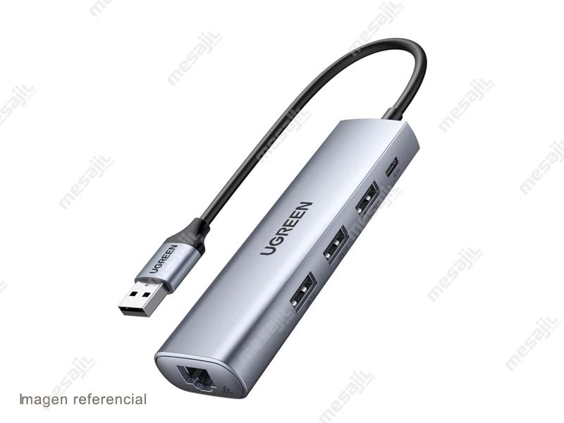 Hub UGREEN USB 3.0 a 3 port USB 3.0 + 1 red RJ45 Gigabit + 1 Micro