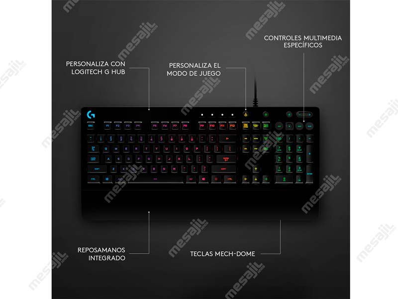 Teclado Gaming Logitech G G213 Prodigy RGB - Mesajil