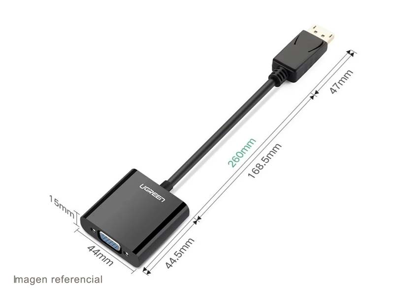 Cable Xtech adaptador con conector DisplayPort macho a VGA macho