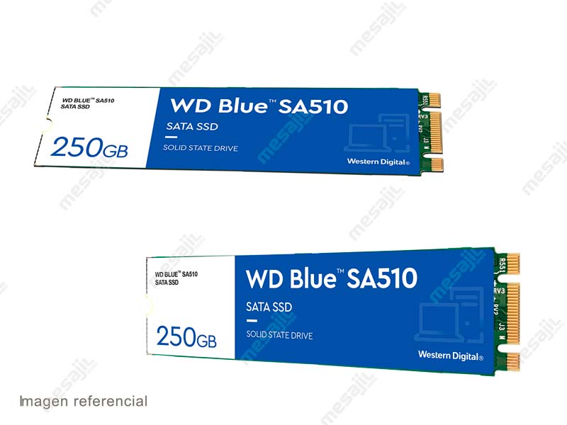 Unidad SSD Interno M.2 2280 Western Digital Blue 250GB SA510 SATA III -  Mesajil