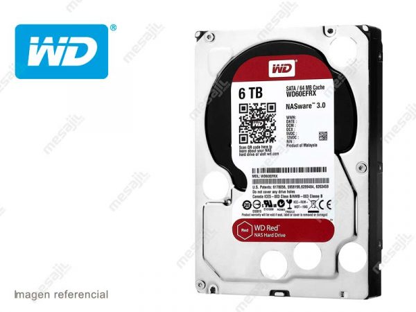 Disco Duro de 6TB Interno Western Digital Red Plus NAS SATA 3.5"