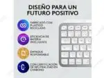 Teclado Logitech MX Keys Mini Wireless Pale Grey