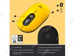 Mouse Logitech POP Wireless Negro/Amarillo