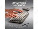 Teclado Logitech POP Keys Wireless BT Niebla gris arena