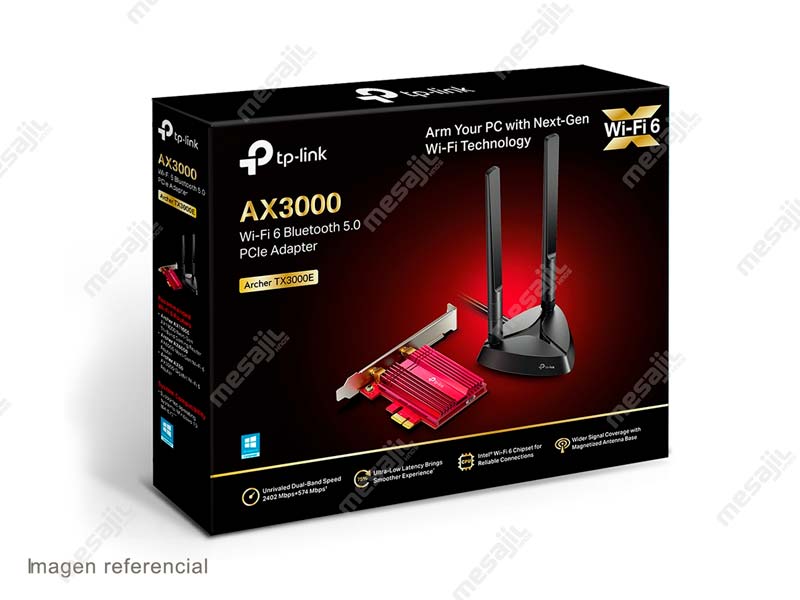 Adaptador TP-Link PCI-Express ARCHER T4E Red Wi-Fi AC1200 Dual Band -  Mesajil