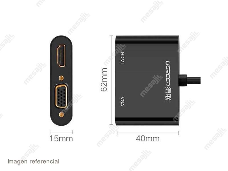 Cargador UGREEN P/auto 2PT USB 36W Carga rapida USB (10144) - Mesajil