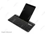Teclado Targus Multi-Device Antimicrobiano Bluetooth con base para tableta o teléfono
