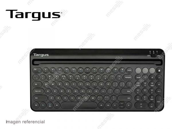 Teclado Targus Multi-Device Antimicrobiano Bluetooth con base para tableta o teléfono