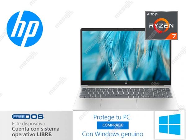 Laptop HP 15-FC0012LA AMD Ryzen 7 7730U 16GB/SSD512GB/15.6"/No incluye windows