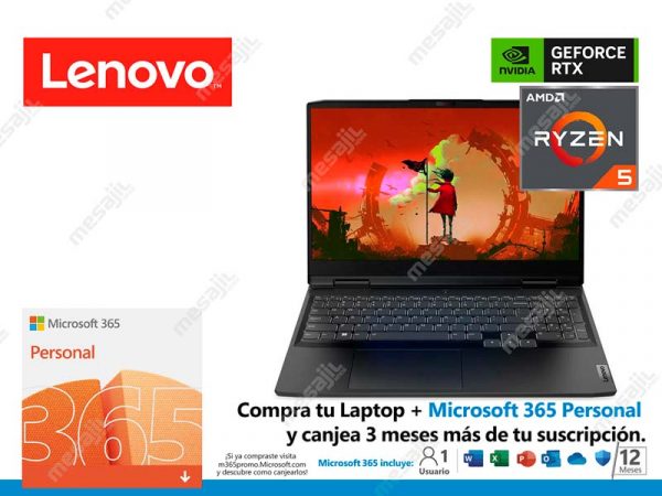 Laptop Lenovo IdeaPad Gaming 3 15ARH7 Ryzen 5 6600H 8GB/SSD512GB/V4GB RTX3050/15.6" FHD/W11h