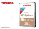 Disco Duro de 18TB Interno Toshiba N300 PRO NAS 512MB