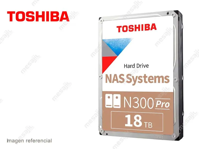 36992-2 Disco Duro de 18TB Interno Toshiba N300 PRO NAS 512MB