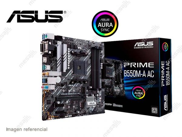 Placa ASUS Prime B550M-A AC Aura Sync AMD DDR4x4/HDMI/USB 3.2/ M.2