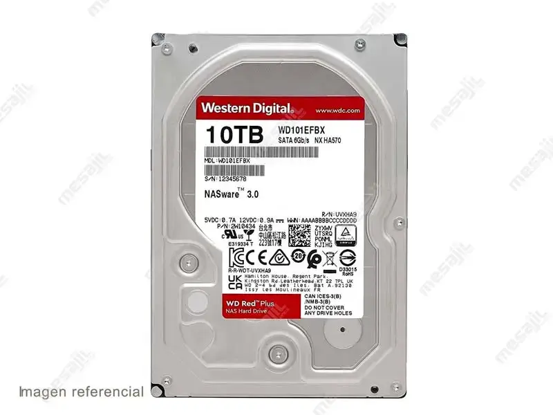 37018-1 Disco Duro de 10TB Interno Western Digital Red Plus NAS SATA 3.5"
