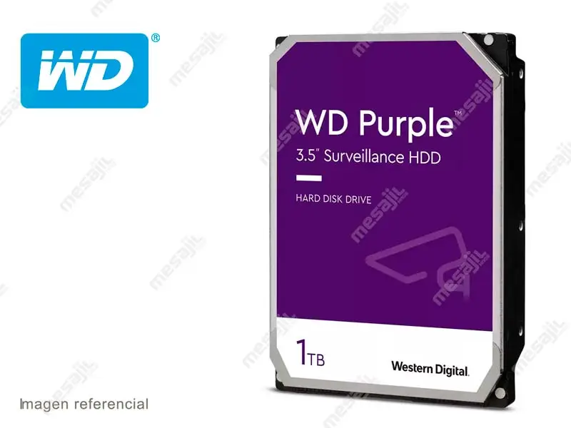 37029 Disco Duro de 1TB Interno Western Digital Purple NVR SATA 3.5"