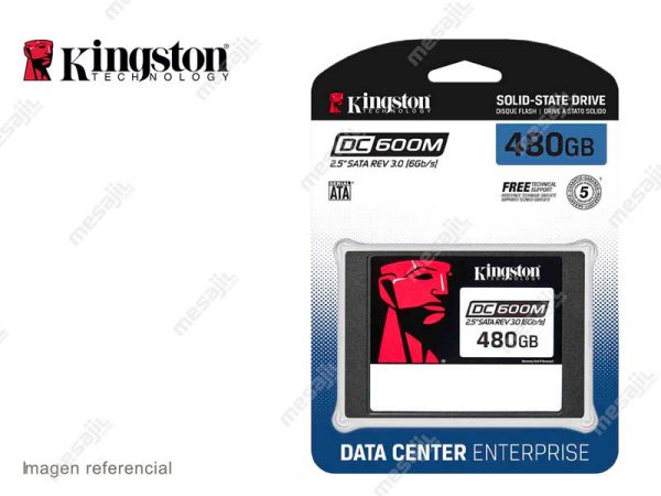 Unidad SSD Interno de 480GB Kingston DC600M 2.5" 6Gb/s, NAND 3D 