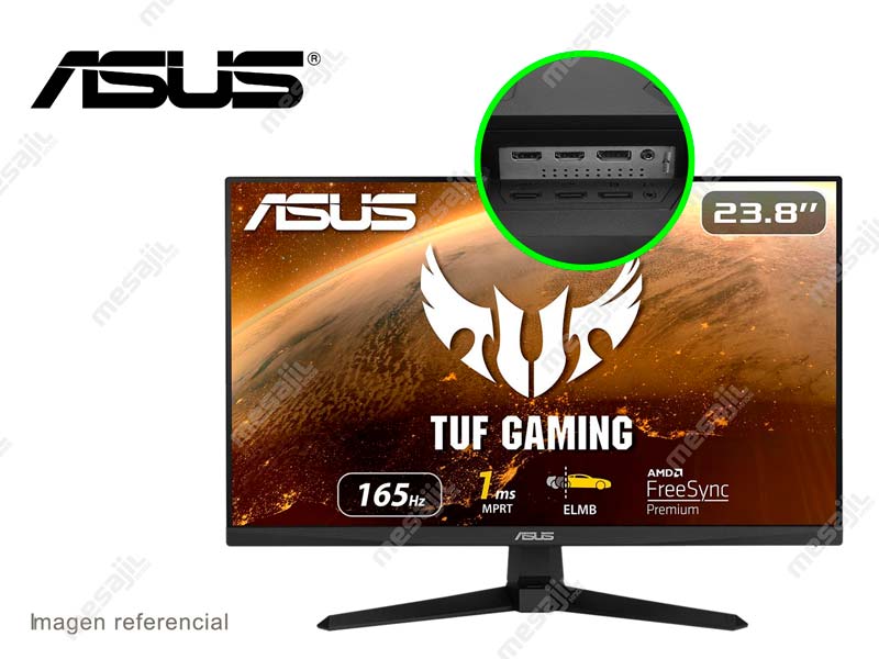 Monitor ASUS TUF Gamer VQ247Q1A 24 pulgadas, Panel VA Full HD, 165Hz, 1ms