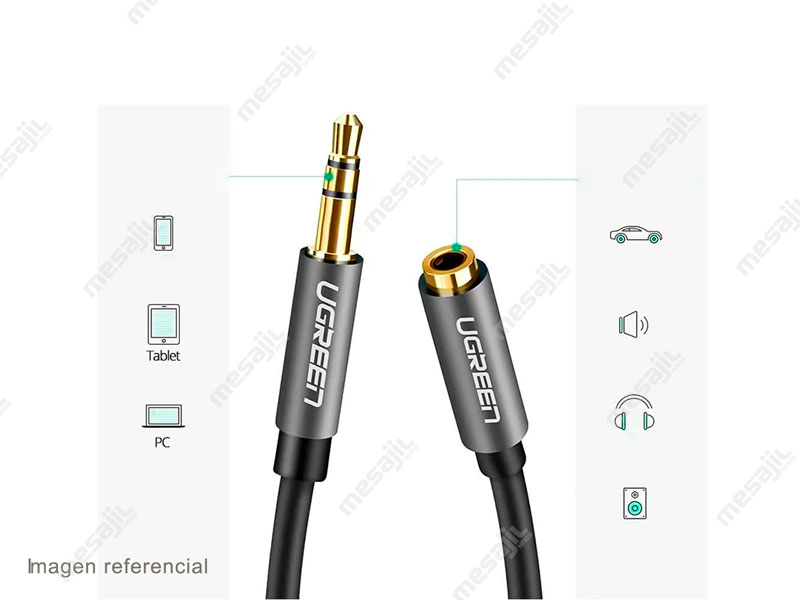 Cable Auxiliar USB C a Jack 3.5 mm Macho, Audio Estéreo Coche UGREEN