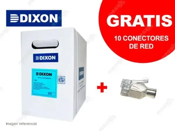 ROLLO DIXON CABLE DE RED CAT.6 4Px24awg LSZH 305m GRIS