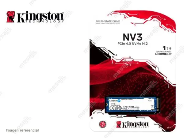 Unidad SSD Interno M.2 2280 1TB Kingston NV3 NVMe PCle 4.0