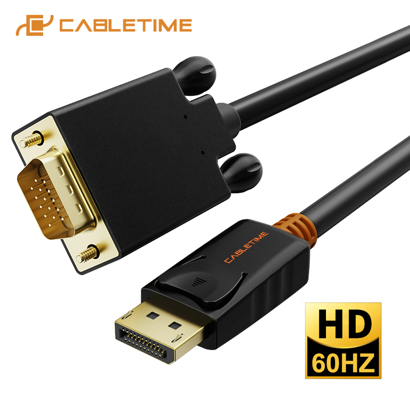 Cable CABLETIME CD35K DisplayPort a VGA 1.8 Mts