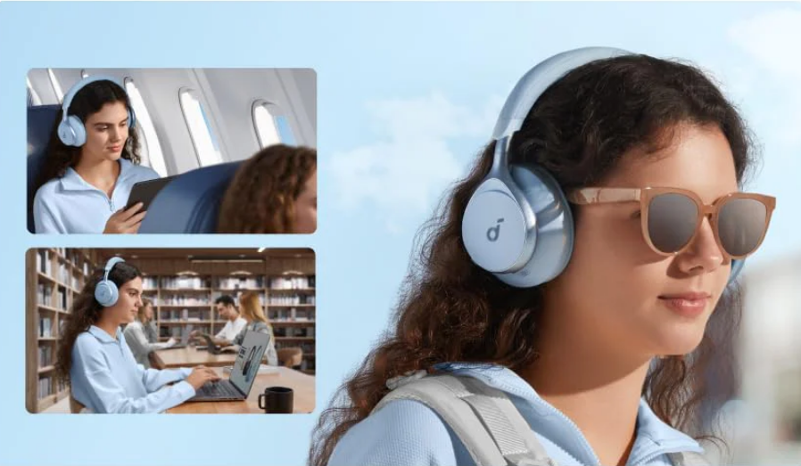 Audífono Soundcore Space One Bluetooth v5.3 55Hr 20Hz (A3035Z31) Azul