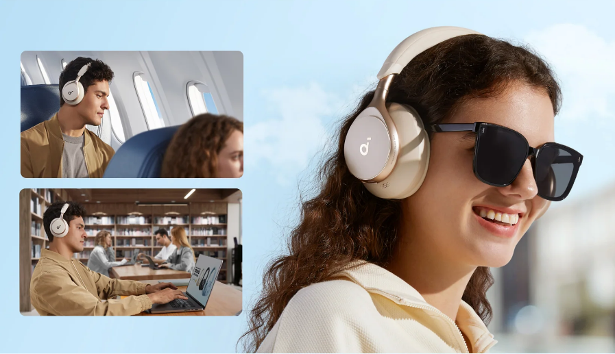 Audífono Soundcore Space One Bluetooth v5.3 40Hr 20Hz (A3035Z21) Crema