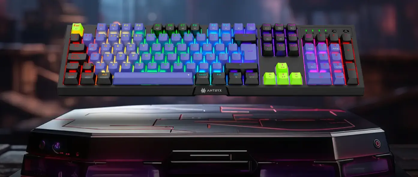 Teclado Gaming Antryx MK865 TRIX Red Switch Mecánico